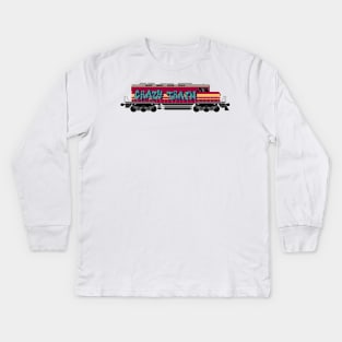 Crazy Train - Rock and Roll Locomotive Kids Long Sleeve T-Shirt